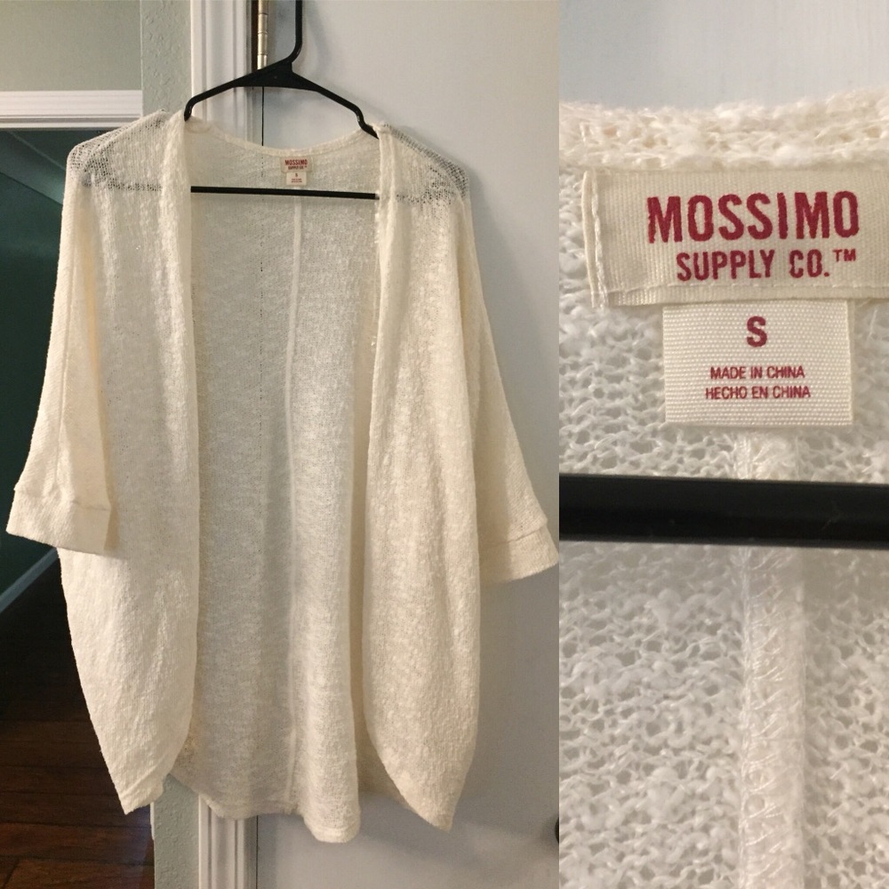 White cardigan